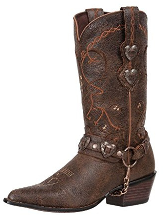 Durango Crush Women's Brown Heartbreaker Snip Toe Western Boot