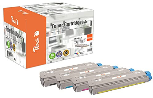 Peach Spar Pack Tonermodule kompatibel zu OKI 43487712,43487711,43487710,43487709