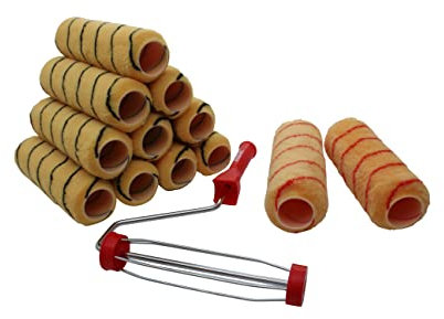 ProDec 9 inch x 1.75 13 Piece Woven Paint Roller and Frame Set for Painting with Emulsion and Masonry Paints on Interior and Exterior Walls and Ceilings, 9