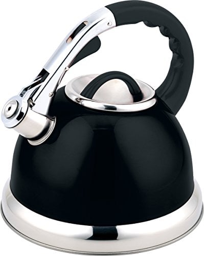 Buckingham Stainless Stove Top Induction Gas Whistling Kettle 3.5 L, Black, Stainless Steel