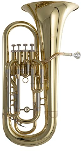 Roy Benson Bb-Euphonium EP-303 (Professionelles Blasinstrument, mit Goldmessing Mundrohr, Neusilber Außenzüge, Edelstahl Ventile, mit komfortablem Formetui)