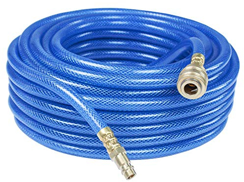 as - Schwabe Druckluftschlauch 20 m - max 15 bar - Anschlus NW 7,2 - Pressluftschlauch 9 x 3mm - Kompressorschlauch mit Schnellverschlusskupplung – blau, 12708