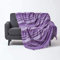 Homescapes große Tagesdecke Morocco, lila, Sofa-Überwurf aus 100% Baumwolle, weiche Wohndecke 225 x 255 cm, violett gestreift, mit Fransen