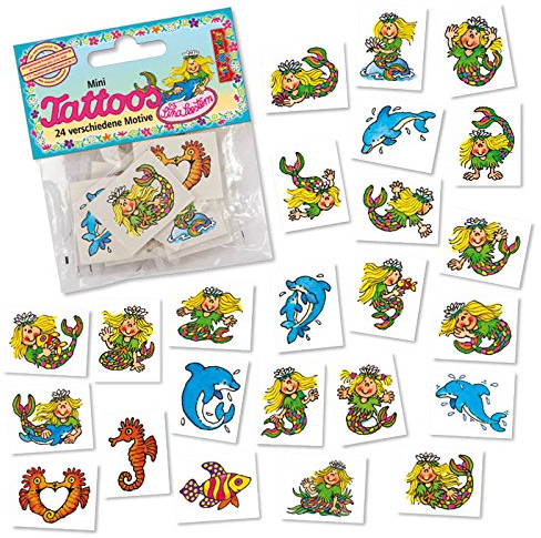 Lutz Mauder Lutz mauder47311 Meerjungfrau Mini Tattoo Set (eine Größe, 24)