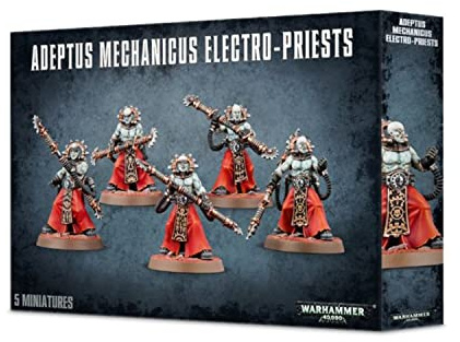 Games Workshop 99120116009 Warhammer 40,000 Adeptus Mechanicus Electro-Priests Action Figure, Black