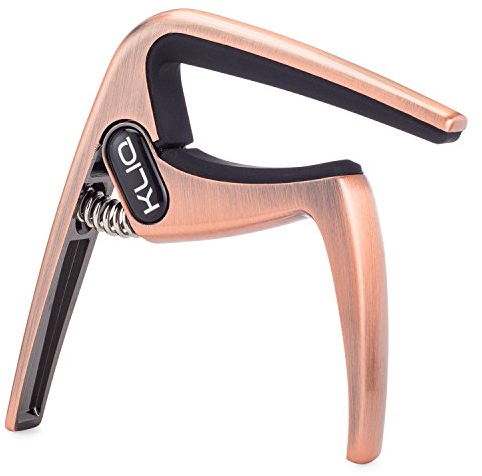 KLIQ K-PO Guitar Capo for 6 String Acoustic and Electric Guitars | Trigger Style for a Quick Change, Brushed Bronze