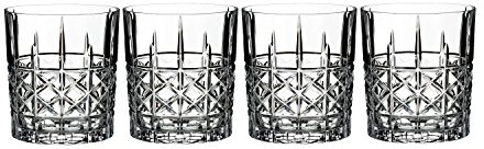 Waterford Marquis Brady 40018563 DOF Tumbler, Set of 4, Crystal, 10.2cm, Double Old Fashioned