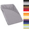 CelinaTex Perla Boxspringbett Wasserbett Topper Spannbettlaken 180x200-200x200 cm dunkel grau Jersey Mako Baumwolle 160g/qm Bettlaken Laken