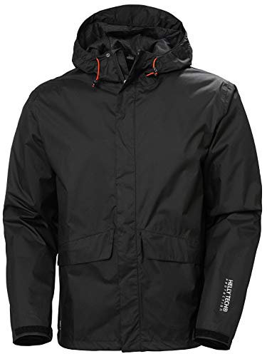 Helly Hansen Waterloo, Giacca Impermeabile da Lavoro Unisex-Adulto, Nero, 4XL