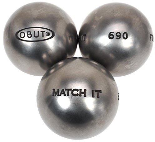 Obut Match 115.it Boccia-Kugeln, Edelstahl, 74 mm, - Argent métalisé - Größe: 690g
