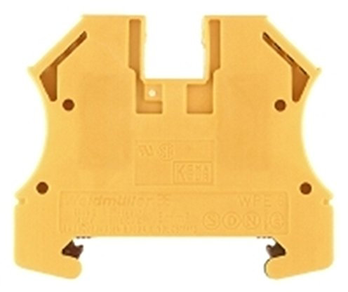 Set 3 pezzi morsetto componibile passante per conduttore di protezione e per applicazioni su guida DIN, sezione di dimensionamento 6 mm², Weidmuller tipo WPE 6