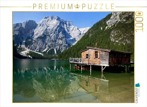 CALVENDO Puzzle Fischerhütte am Pragser Wildsee | 1000 Teile Lege-Größe 64 x 48 cm Foto-Puzzle für glückliche Stunden
