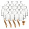 gouveo Juego de 24 botellas de cristal de 250 ml de farmacéutico con corcho - botella redonda para rellenar - botella de farmacéutico vacía para licor, aceite, vinagre (AFRT250HGK)