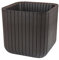 Keter - Maceta de Base Cuadrada Cube Box, 21 litros, Color marrón