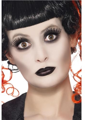 Halloween! Smiffys Gothic Make-up Set, enthält Gesichtsfarben, Lippenstift und Wimpern