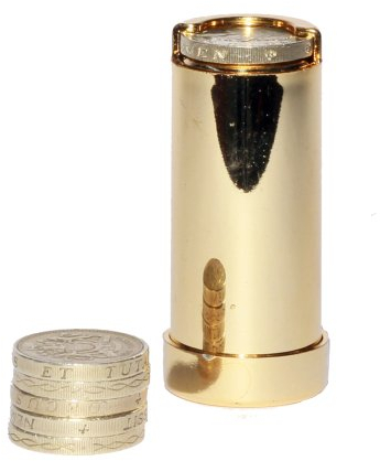 2x £1 Pound Coin Holder Gilt Finish Coin holder 8605G