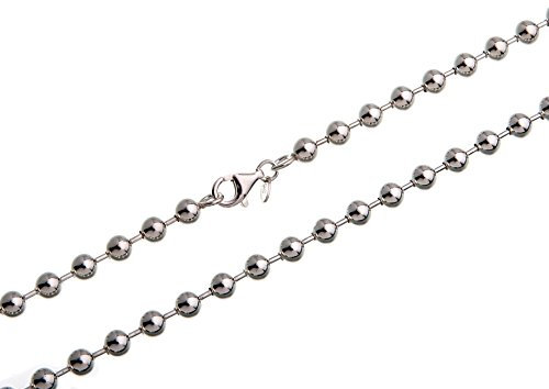 6mm Kugelkette - echt 925 Silber, Länge 70cm