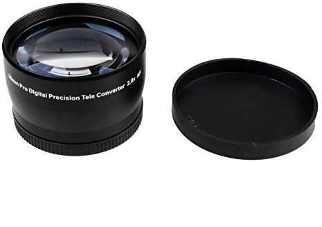 Koolertron 58 mm 2.0/TV-Möbel, 2 x Linse für Digitalkamera Canon 5D Mark 1DX 5D3, 6D 70D 5D2 7D 60D 700D 650D 600D 50D 1100D 1000D 30D 500D 550D 450D 400D 350D 40D 30D 10D Digitalkamera und