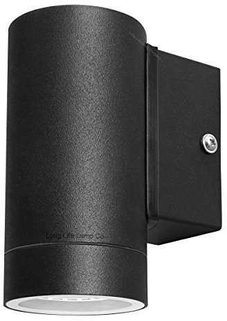 Long Life Lamp Company Black Stainless Steel Single Outdoor Wall Light IP65 Down Wall Light Matt Black