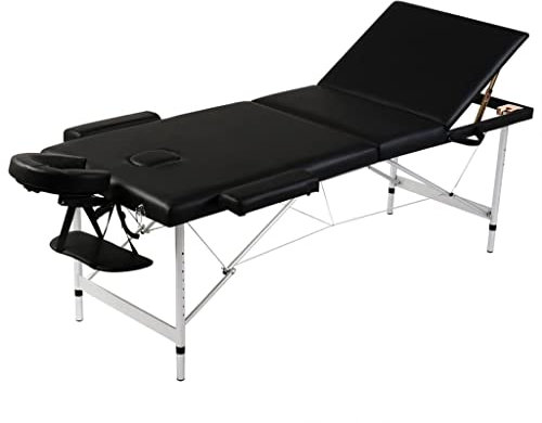 vidaXL Mobile Alu Massagetisch Massagebank Liege Kosmetik Therapieliege 3 Zonen