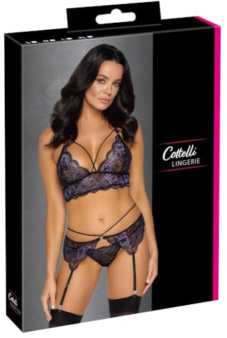 COTTELLI BH Strapsset S Schwarz/Lila