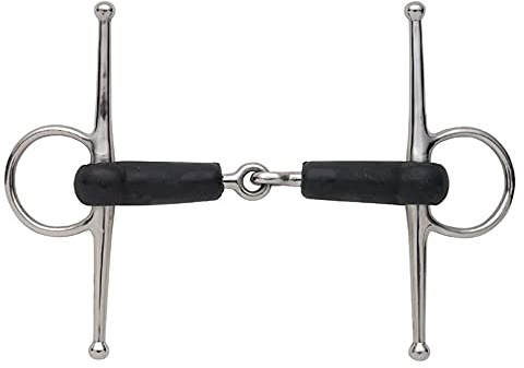 Shires Soft Rubber Full Cheek Snaffles Single Jointed Eggbutt