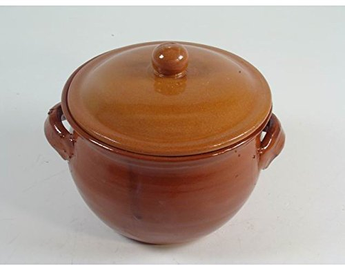 Accessori cucina Pentola Bombata Pignata In Terracotta Con Coperchio Cm.18