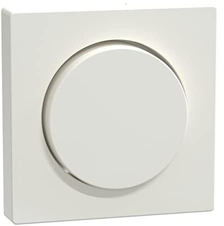 Schneider Electric Merten Zentralplatte mit Drehknopf, System M, polarweiss glänzend, Artikelnummer MEG5250-0319