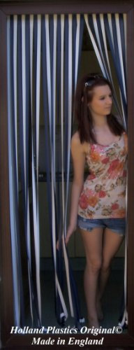 Holland Plastics Original Brand Blind - Heavy Duty, Window Shade, Blue & White, 80cm x 200cm, Wipe Clean, Water Resistant