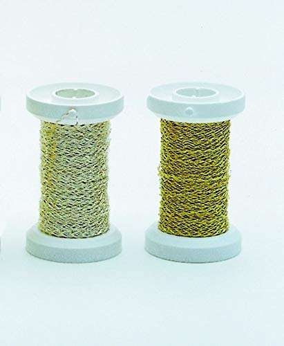 GLOREX Effektdraht goldfarben 0,25 mm, 60 m Messing, Draht, Gold, 9.5 x 8.5 x 3 cm