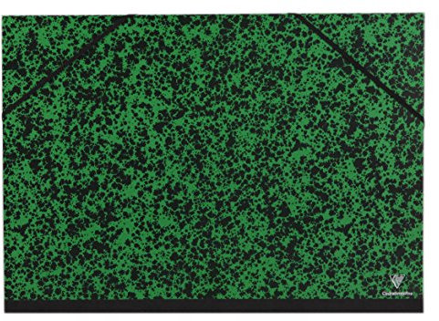 Clairefontaine 93242C Annonay Zeichenmappe (Gummizug, ohne Klappen, Rücken 30 mm, DIN A3+, innen: 29,7 x 42 cm, außen: 32 x 45 cm, ideal zur Aufbewahrung Ihrer Werke) grün