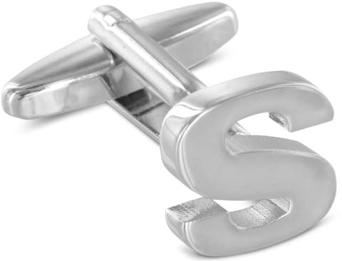 TEROON Manschettenknopf Buchstabe Initiale 'S' [EIN Knopf - KEIN Paar]
