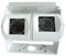 Rückfahrkamera CCD Doppel Dual Doppelkamera Twin Kamera Dualcamera für Weit und Nahsicht Weitwinkel mit 10 Meter Video Kabel für Auto KFZ Transporter Wohnmobil weiß PKW YMPA RFK-DO