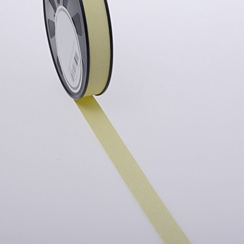 Deko und Band Wetterfestes Polyband mit Holzmaserung - Ecru - 19 mm - 91 m Rolle - 27