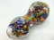 Chunky Glass Spoon Tobacco Pipe Colourful 4 Inch Handmade Unique One-Off Glass Art Pipe
