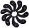 MamimamiH 10pcs Golf Long Neck Iron Zippered Head Covers Headcover Fit All Brands Titleist, Callaway, Ping, Taylormade, Cobra, Etc 3-Sw (Black)