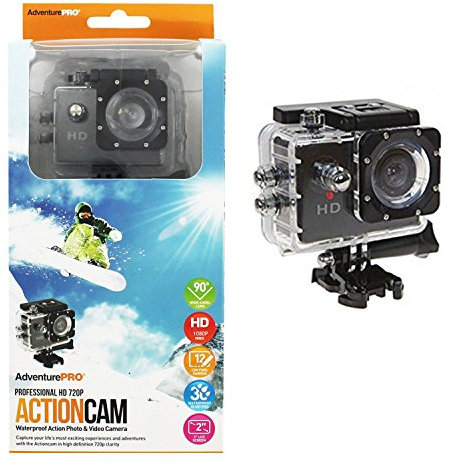 PMS 922009 Black Colour Action Cam With 2 Lcd Screen & Accessories | 1pc