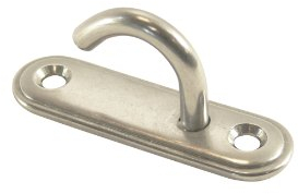 Augplatte mit Haken A4-AISI 316 (D=8mm)