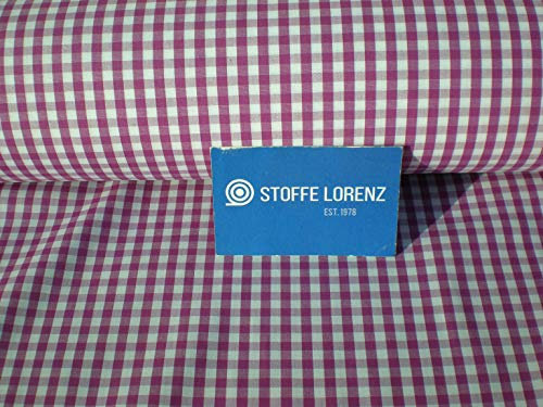 Batist - Karo- Stoffe Meterware - Bordeaux