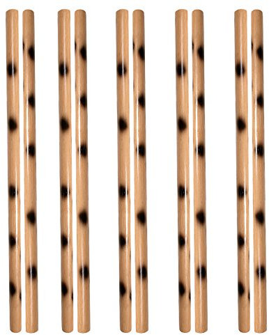 DEPICE Trainingswaffe Escrima-Stock Rattan Geschält Gefleckt - 10er Pack, Natur, w-ersw-10x