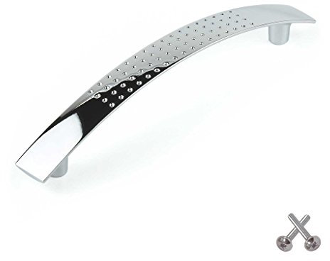 D Chrom Stangengriff Möbelgriff Schlafzimmer Schranktür Küche Kabinett Bügelgriff 128 mm BA.