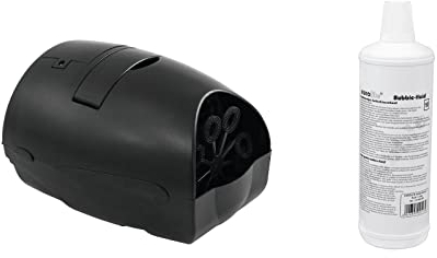 EUROLITE Set B-55 Seifenblasenmaschine + Seifenblasenfluid 1l | Kompakte Seifenblasenmaschine für Batterie- oder Netzbetrieb inklusive 1l Seifenblasenfluid