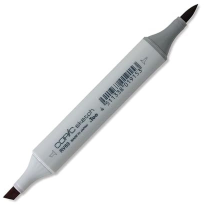 COPIC Sketch Marker Typ RV - 69, Poeny, professioneller Pinselmarker, mit einer Super-Brush-Spitze und einer Medium-Broad-Spitze