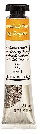 Sennelier Tempera Paint, 21ml, Cadmium Yellow Deep S5
