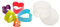 Premier Housewares Heart Shaped Cutters - Set of 5, Multi-Coloured