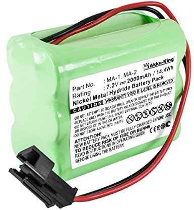 Akku kompatibel mit Digitalradio Tivoli Pal, iPal - ersetzt MA1, MA2, MA3 - NI-MH 2000mAh - 2-poliger Stecker