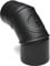 raik Rauchrohrbogen/Ofenrohrbogen 3-teilig drehbar 0-90° 200 mm Durchmesser mit Reinigungsöffnung Stahlblech 2 mm Schwarz SH031-200-sw