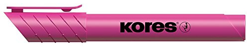 Kores - High Liner Plus: Pink fluoreszierende Textmarker-Stifte, Keilspitze und Tinte auf Wasserbasis, Schul- und Bürobedarf, 12er-Pack
