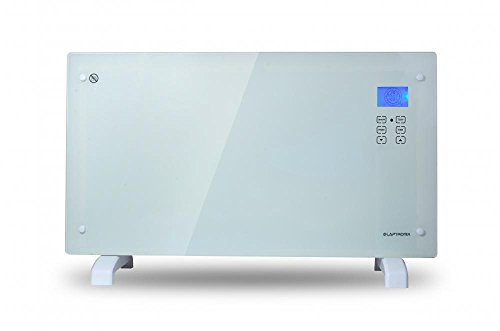 Yes UK Laptronix 2000w White Glass Panel Free Standing Wall Mounted Convection Heater with LCD + Remote