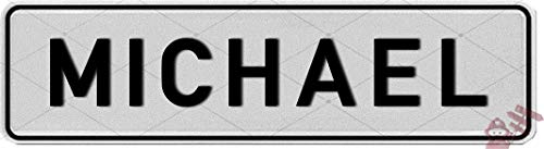 Geprägtes Namensschild zum Selbstgestalten ✓ Witterungsbeständig Individuelles Nummernschild, Aluminium-Schild | Autoschild mit Namen selbst gestalten | Aluschild, Kfz-Kennzeichen-Schilder